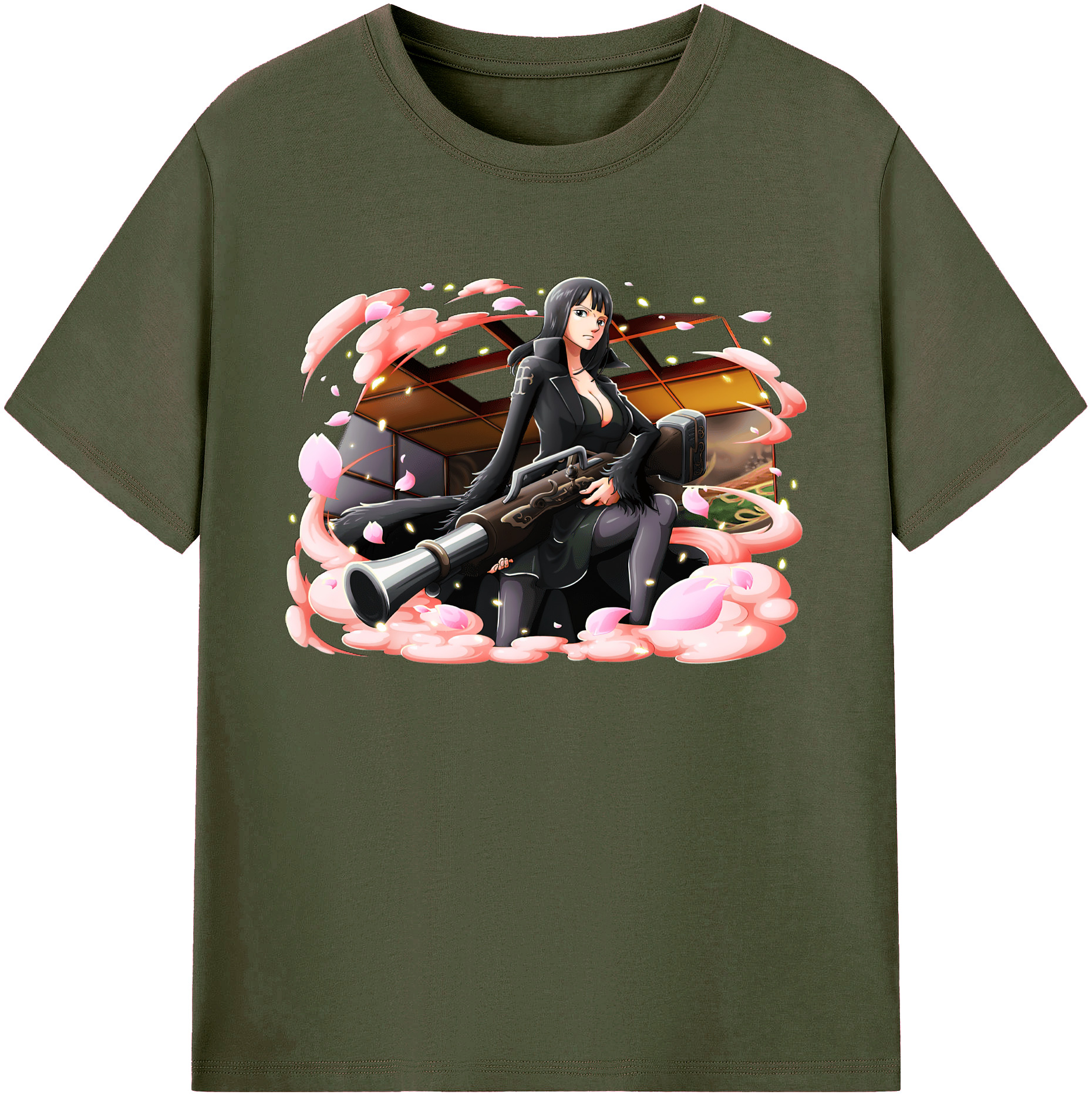 ワンピース ニコ・ロビン ONE PIECE Nico Robin 綿100％ メンズ半袖Tシャツ｜肌触りやわらか＆通気性